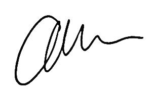 Signature of Clare Morrison, former RPS Head of Scotland