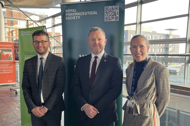 Members of the Senedd, and Iwan Hughes who is an RCPharms staff member