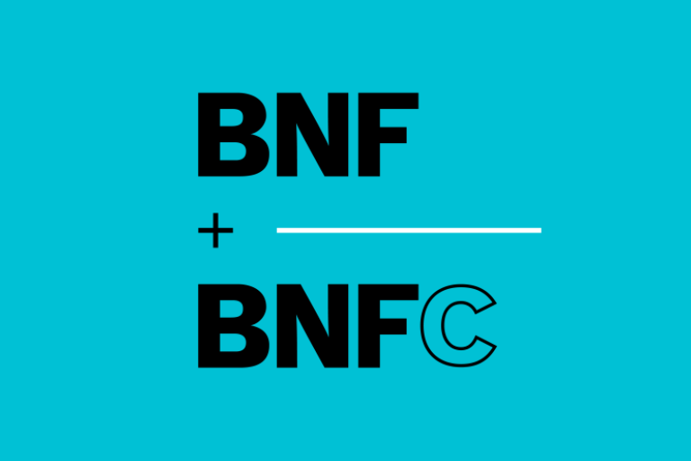 Blue background with BNF logo and BNFC logo