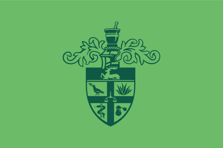 Green background, RCPharm crest on top