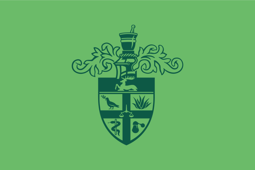 Green background, RCPharm crest on top