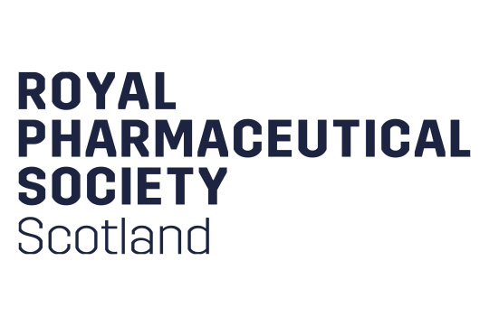 Royal Pharmaceutical Society Scotland brandmark in navy blue
