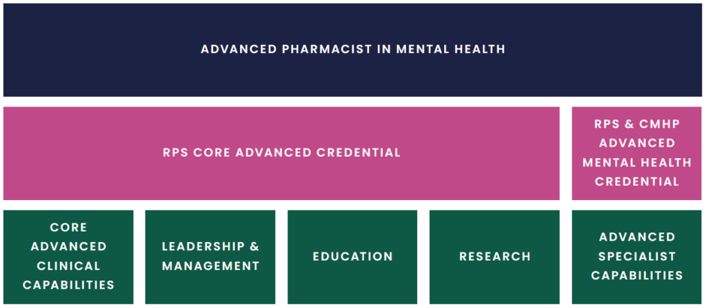 Mental health credentialing model figure